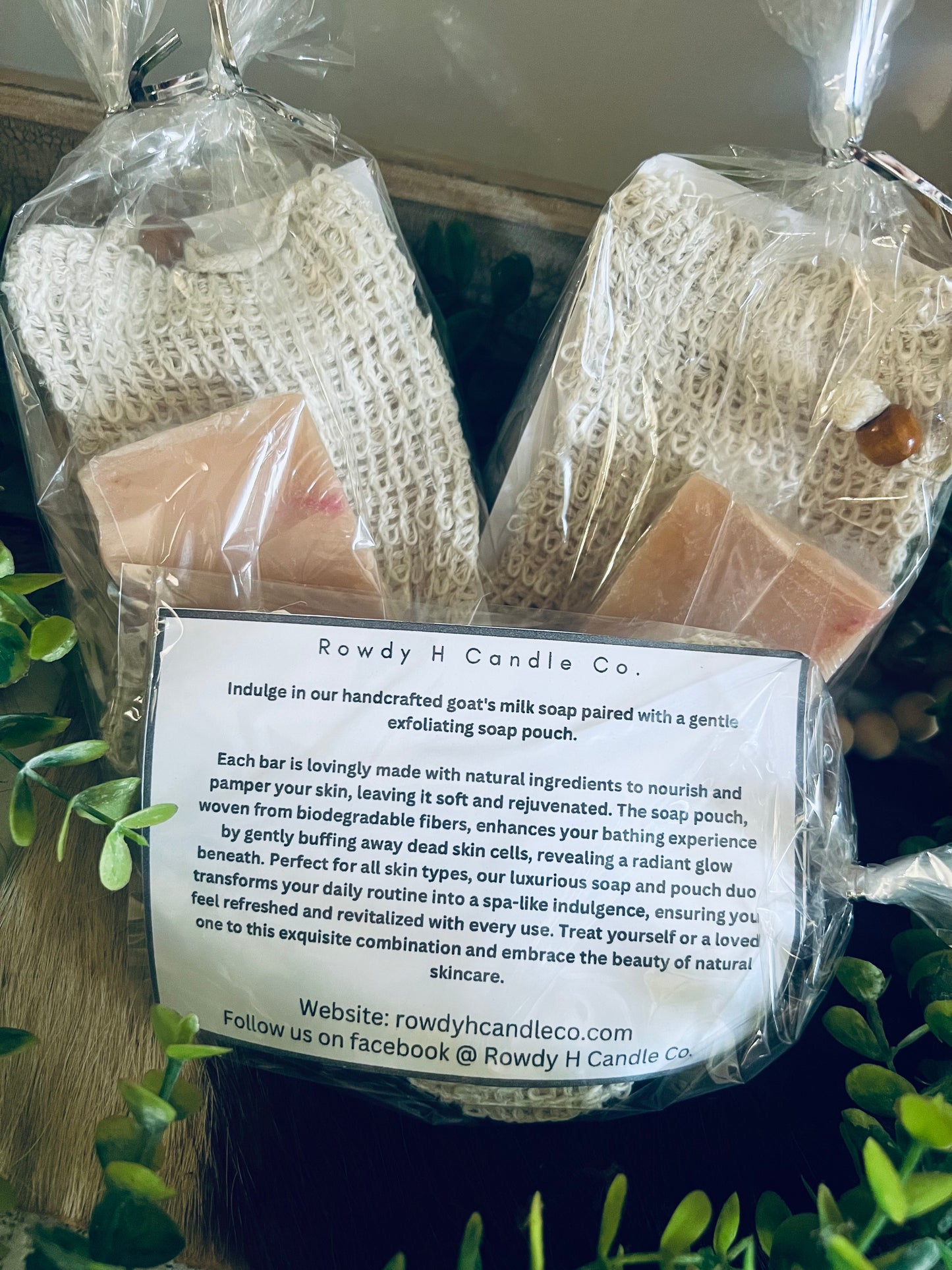 Goat Milk Soap & Exfoliate soap pouch