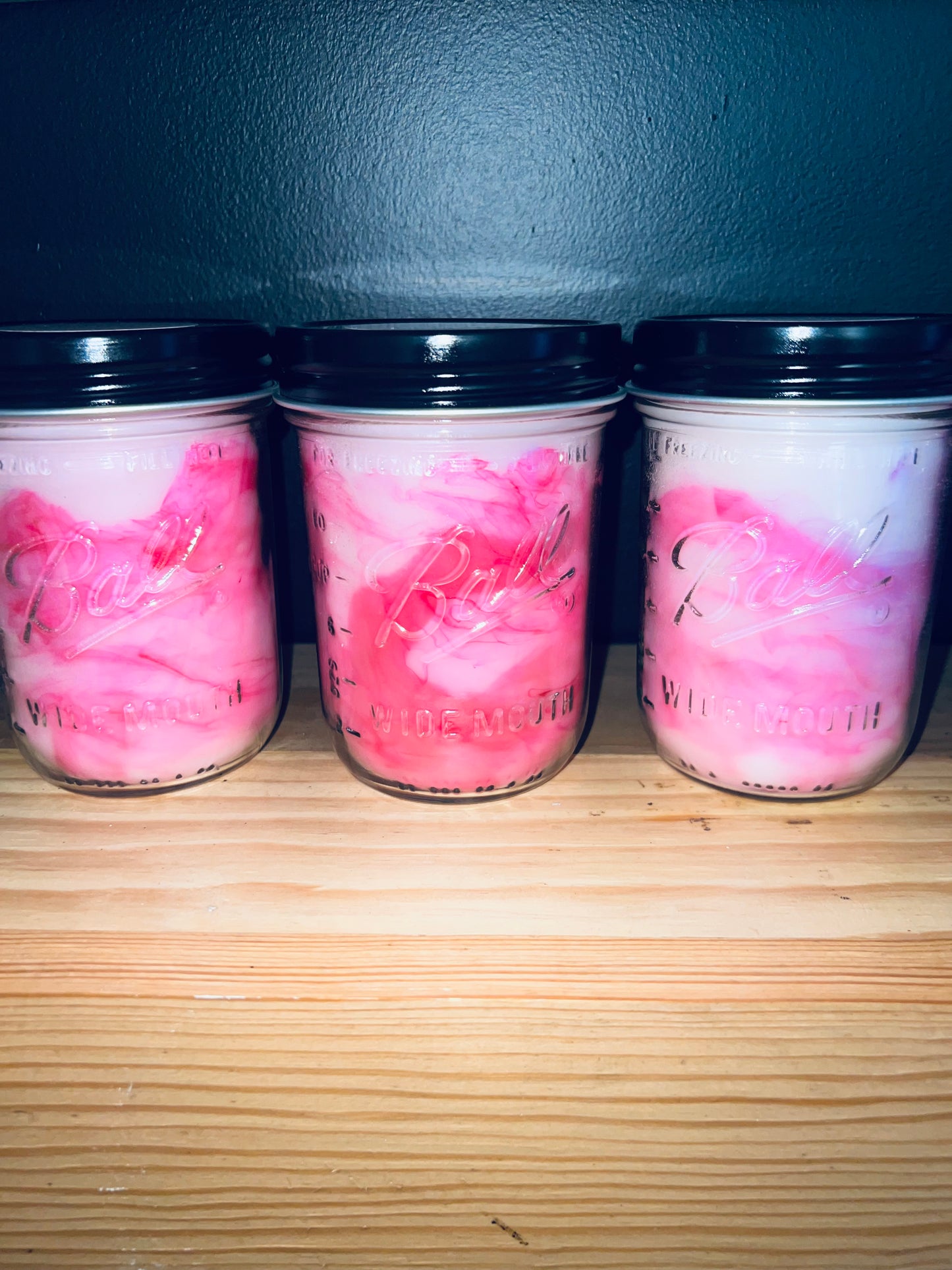 16oz marbled mason jar candle [Burn Time 80hrs]